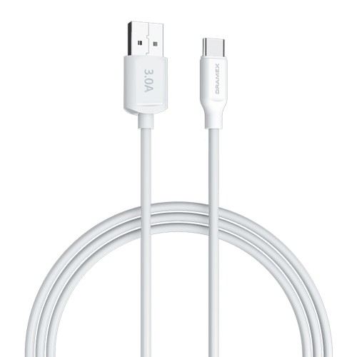 Dramex D30TK Type-C Data/Şarj Kablosu 3.0A 1mt Beyaz&hellip;