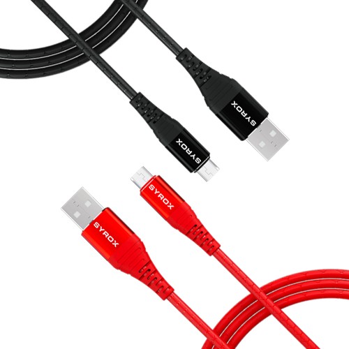 Syrox C89 Micro USB Metal Data/Şarj Kablosu 2.0A 1mt&hellip;
