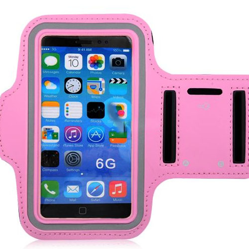 Kol Bantlı Pembe Spor Kılıf Universal 4.8 inçe Kadar Tüm Modellere Uy&hellip;