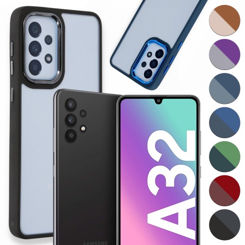 Samsung Galaxy A32 Kılıf Luna Lens Kamera Çerçeveli Silikon Kapak&hellip;