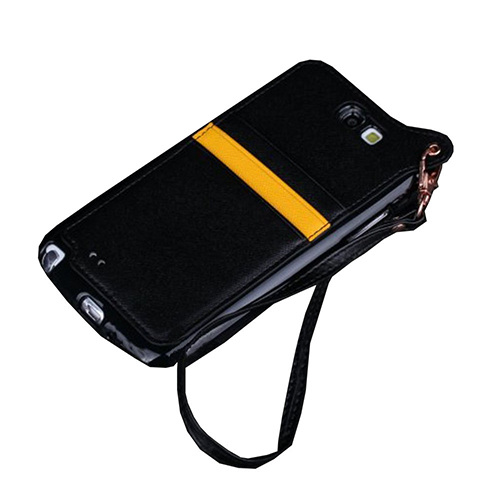 Samsung Galaxy Note 2 (N7100) Kılıf BADI Kartlıklı Arka Kapak Siyah&hellip;