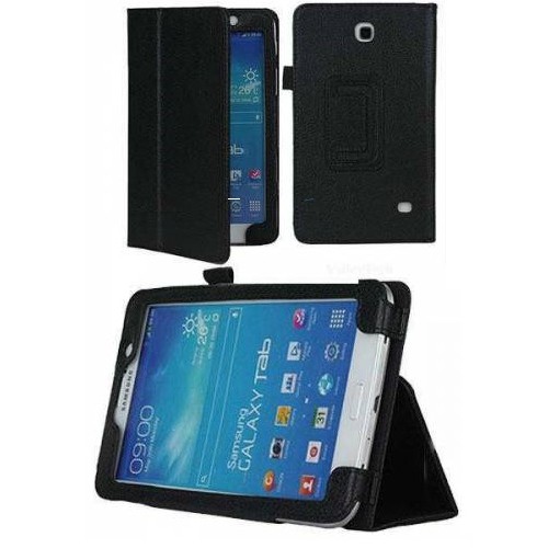 Samsung Galaxy Tab 4 T230 7" Standlı Yan Kapaklı Kılıf Siyah&hellip;