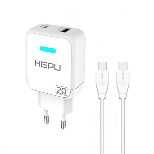 HEPU HP619T QC3.0 20W Çift Çıkış Şarj Aleti Type-C-Type-C Kablo Set&hellip;