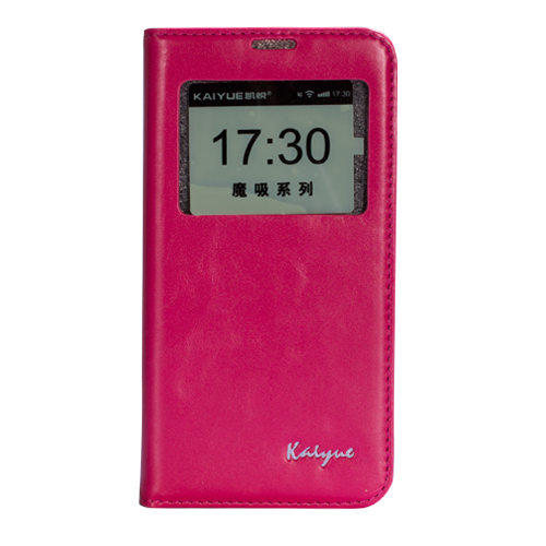 Samsung G900 S5 KAIYUE Cüzdanlı Standlı Pencereli Deri Kılıf Kırmız&hellip;