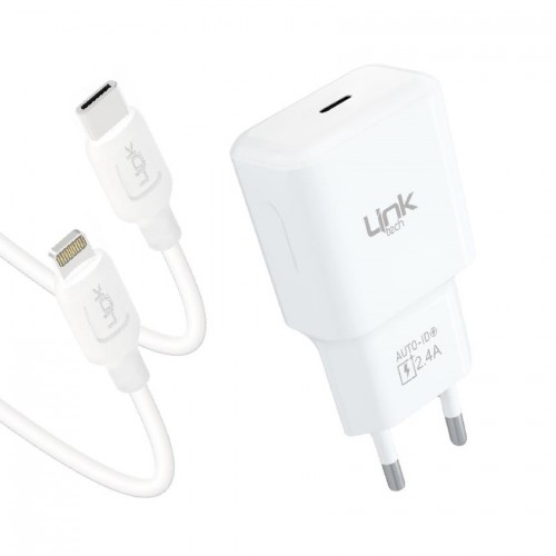 LinkTech T447e Strong Eco 12W Type-C Şarj Aleti ve Type-C to Lightning Ka&hellip;