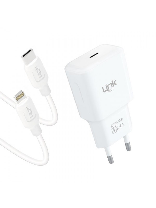 LinkTech T447e Strong Eco 12W Type-C Şarj Aleti ve Type-C to Lightning Ka&hellip;