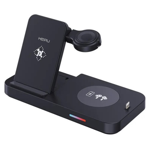 HEPU HP-W01 4in1 15W Hızlı Şarj Destekli Katlanabilir Kablosuz Şarj St&hellip;