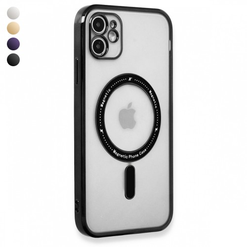 iPhone 11 Kılıf Magsafe Özellikli Gold Seri Lazer Silikon Kapak&hellip;