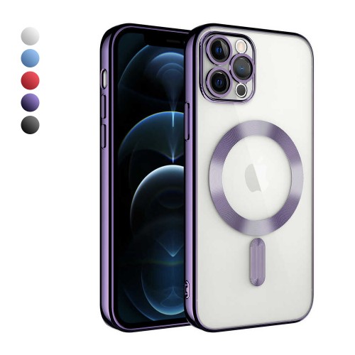 iPhone 11 Pro Kılıf Magsafe Özellikli Metal Lazer Silikon Kapak&hellip;